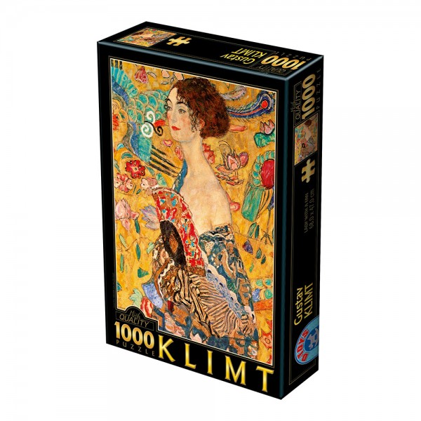 Kobieta z wachlarzem, Klimt - Sklep Art Puzzle